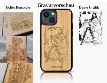 INDIVIDUELL iPhone 15 Plus Bambus-Kunststoff